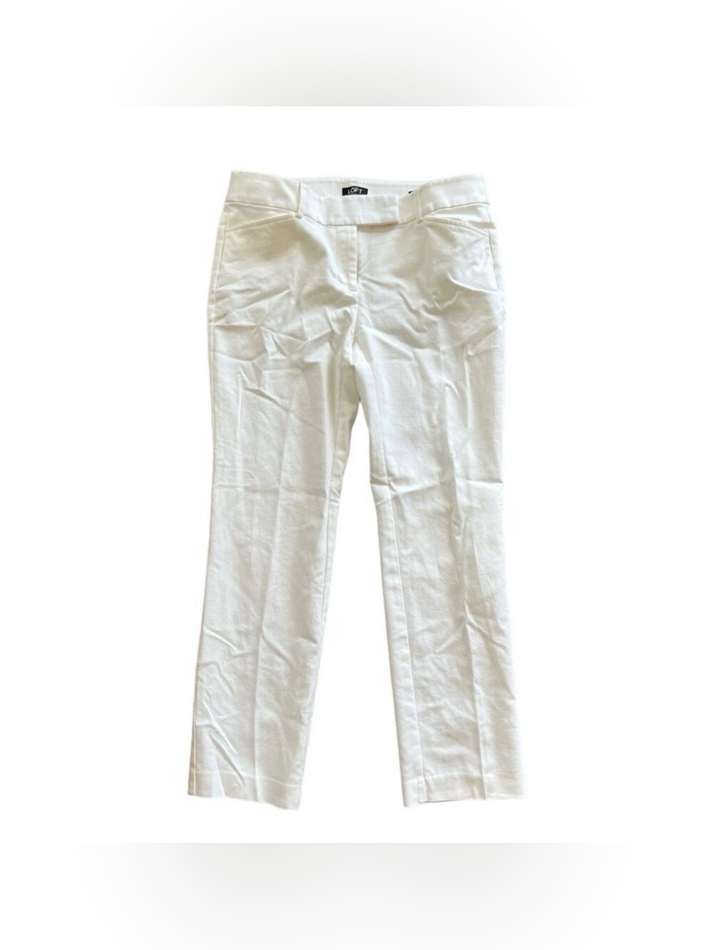 Ann Taylor Loft White Marisa Straight Chino Pants 6. B14